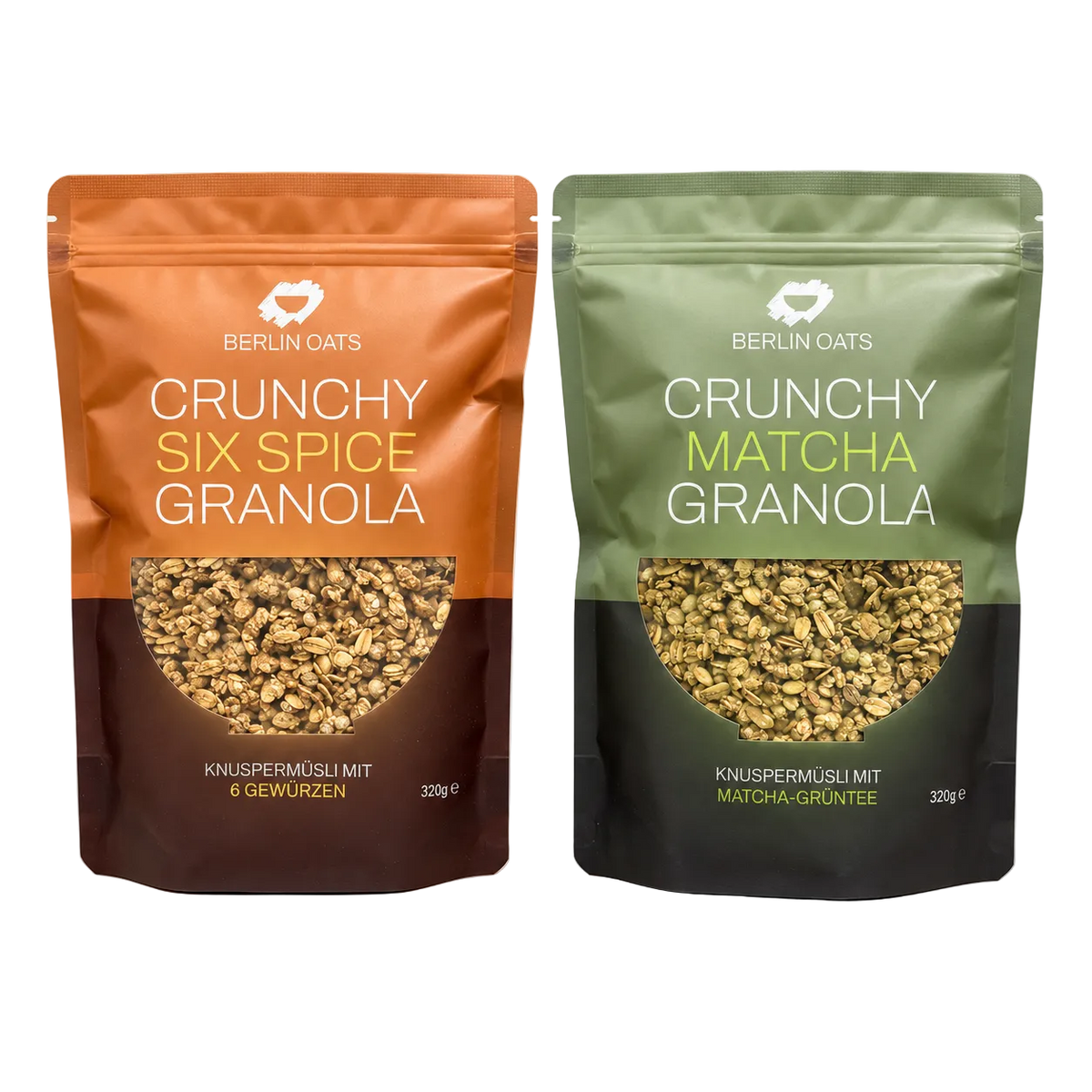2er Mix Bundle CRUNCHY SIX SPICE und CRUNCHY MATCHA GRANOLA