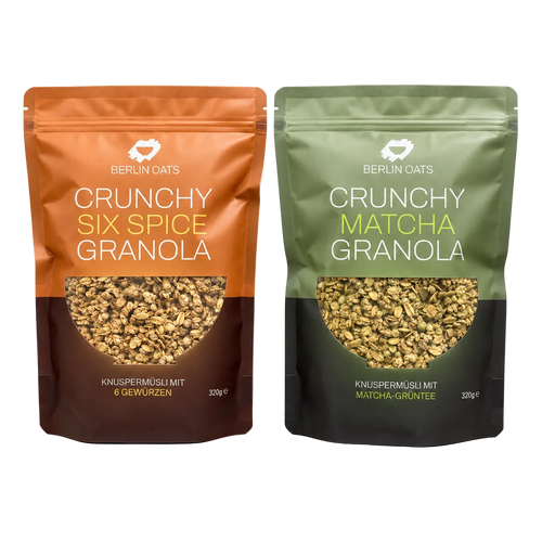 2er Mix Bundle CRUNCHY SIX SPICE und CRUNCHY MATCHA GRANOLA